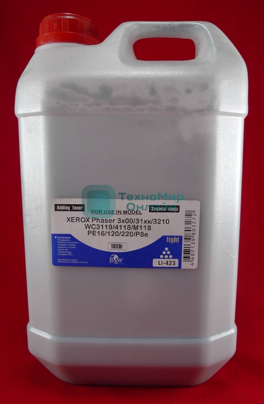 Тонер Xerox Phaser 3x00/31xx/3210/WC3119/4118/M118/PE16/120/220/P8e (кан, 1кг) B&W Light фас России