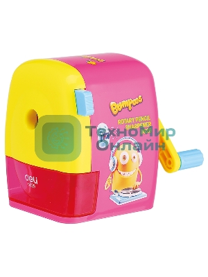 Точилка для карандашей механическая Deli E0629 miYou, 1 отверстие, пластик, ассорти