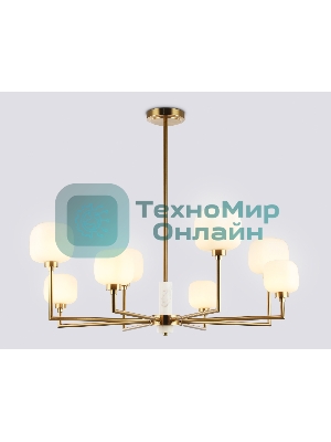 Люстра Ambrella light LH53017/8 BS/FR латунь/белый матовый G9*8 max 40W D830*680