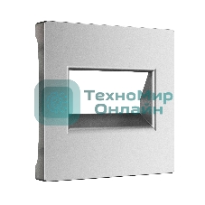 Накладка для двойной розетки Еthernet RJ-45 (серебряный матовый)