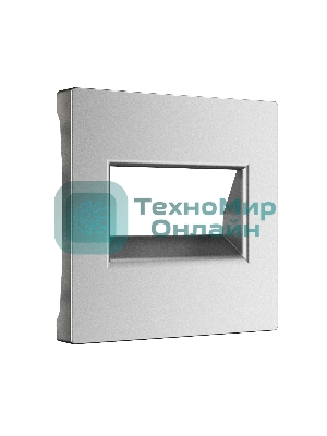 Накладка для двойной розетки Еthernet RJ-45 (серебряный матовый)