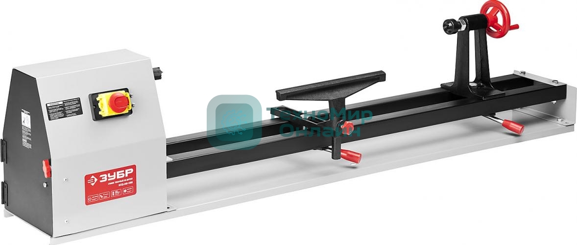 Электроинструмент ЗУБР ЗСТД-350-1000 Станок токарный по дереву, 4 скорости, длина 1000мм, d 350мм, 350Вт