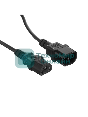 Кабель монитор-компьютер (UPS->уст-во) ExeGate Power EC-3P (С13->С14) VDE-250V-3*0,5-CU, 6A, 3м