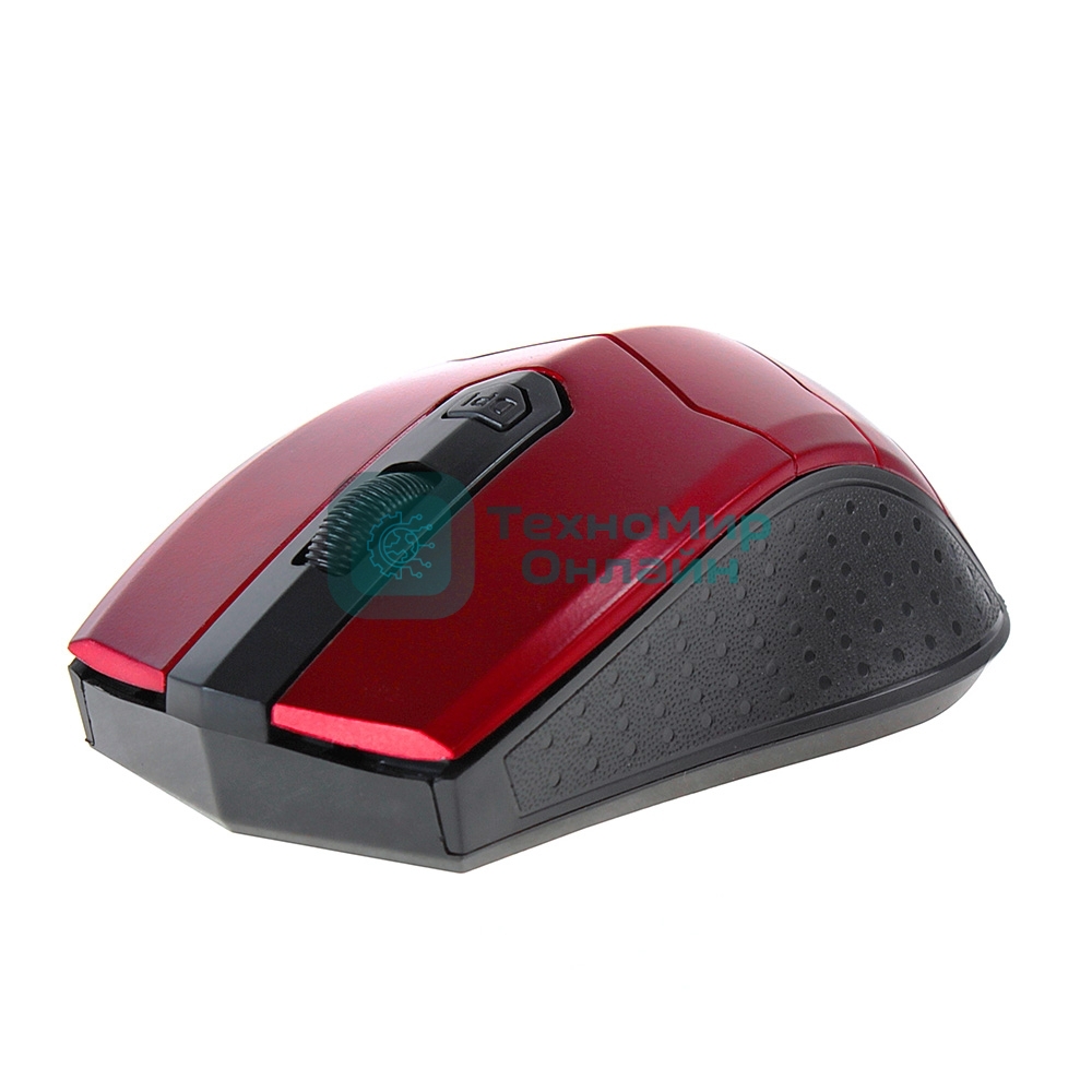 Мышь беспроводная Crown CMM-934W красный/черный, 1200 dpi, радиоканал, USB, кнопки - 4