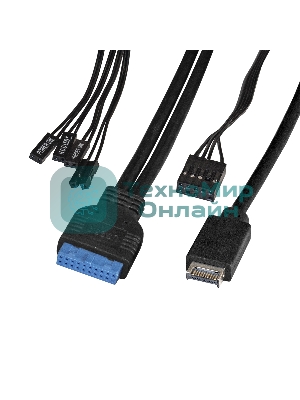 Компьютерный корпус Miditower ExeGate XP-332UC-XP400 (ATX, XP400 с вент. 12см, 2хUSB 3.0/1хTypeC, аудио, черный)