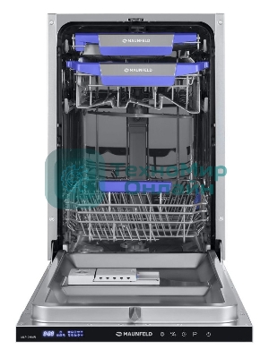 Встраиваемая посудомоечная машина Maunfeld MLP-08IMR, белый/черный, 44.5 см, 10 компл., 47 дБ, класс A++