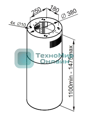 Вытяжка островная Maunfeld Lee Isla 39 черный, 38 см, 1000 куб. м/ч, 52 дБ