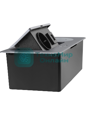 Розетка Cactus CS-SOCKET-USBA-WLESS для столешницы серебристый