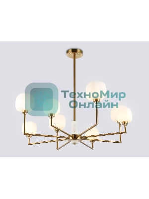 Люстра Ambrella light LH53017/8 BS/FR латунь/белый матовый G9*8 max 40W D830*680