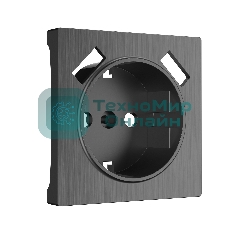 Накладка для розетки USB (графит рифленый)