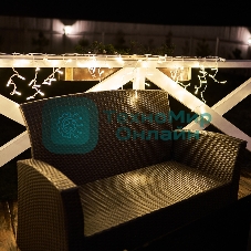 Гирлянда Neon-night Айсикл (бахрома) светодиодный, 2,4 х 0,6 м, белый провод, 230 В, диоды теплый белый, 88 LED