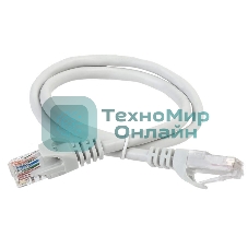 Коммутационный шнур ITK (патч-корд), cat.5e UTP, LSZH, 1м, серый