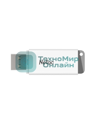Флешка USB Netac U185 128Gb NT03U185N-128G-20WH, USB 2.0, с колпачком, пластиковая белая