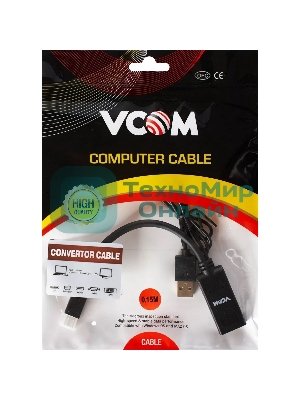 Кабель-переходник HDMI(F) +USB---> miniDP(M) 0.15m 4K*30Hz VCOM CG497-0.15