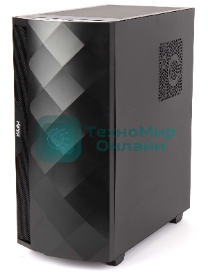 Компьютерный корпус Hiper DCB черный без БП ATX 1x120mm 1x140mm 1xUSB2.0 1xUSB3.0 audio bott PSU