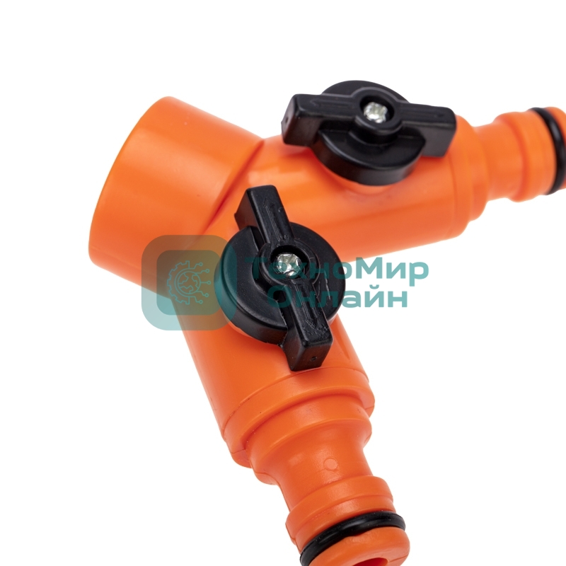 Разветвитель 2-х канальный на кран 3/4-1/2 дюйма Четыре Сезона