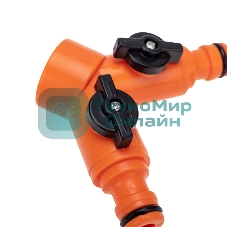 Разветвитель 2-х канальный на кран 3/4-1/2 дюйма Четыре Сезона