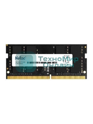 Оперативная память NETAC Basic, DDR4, 16GB (1x16GB), 3200MHz, CL22, SO-DIMM