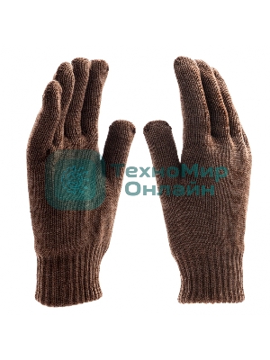 Перчатки трикотажные Сибртех двойные, полушерстяные