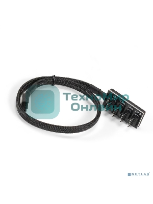 Разветвитель питания с 4pin материнской платы на 1 CPU кулер и 3 корпусных вентилятора ExeGate EX-CC-4p4xF-0.3 (4pin F/4x4pinM, 0,3м)