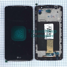 Дисплей для LG Stylus 2 Plus черный с рамкой