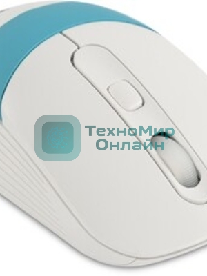 Мышь проводная Oklick 310M белый/серый, 2400 dpi, USB, кнопки - 4