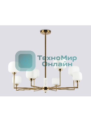 Люстра Ambrella light LH53017/8 BS/FR латунь/белый матовый G9*8 max 40W D830*680