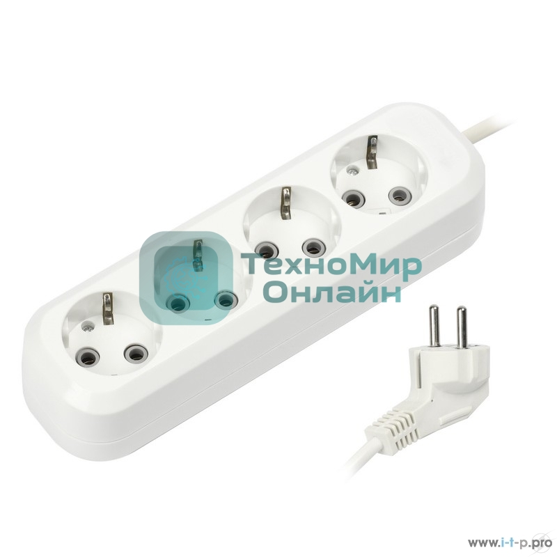 Удлинитель Smartbuy SBE-16-4-05-Z 4 гнезда 5 метра 16А/3,5 кВт с заземлением ПВС 3х1мм2