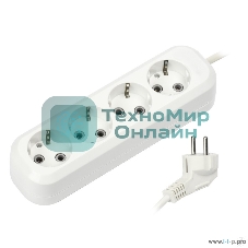 Удлинитель Smartbuy SBE-16-4-05-Z 4 гнезда 5 метра 16А/3,5 кВт с заземлением ПВС 3х1мм2