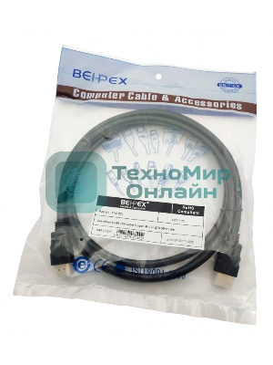 Кабель видео HDMI (m)/HDMI (m) 1.8м. черный