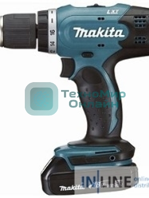 Дрель-шуруповерт Makita DDF453SYE, 18 В, 1,5 Ач, 42 Нм, щеточный