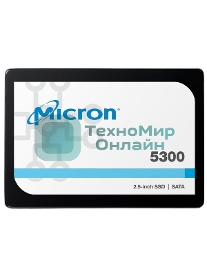 Накопитель SSD Crucial Micron 5300 PRO, 7680Gb, SATA III, R/W 540/520
