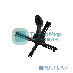 Крепеж Wize Pro PR18A черный потолочный комплект Wize PR18A состоящий из крепления+штанги 30-46 см +площадки к потолку для проектора, наклон +/- 25°, поворот +/- 6°, вращение 360°, до 23 кг