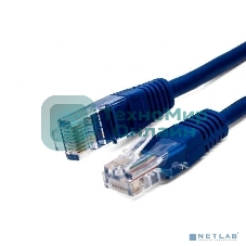 Кабель патч-корд, Filum FL-U5-C-2M-BL U/UTP 5e cat. 2м, 26AWG(7x0.16 мм), чистая медь, PVC, синий