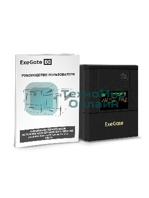 Источник бесперебойного питания ExeGate SpecialPro Smart LLB-1000.LCD.AVR.4SH (1000VA/700W, LCD, AVR, 4*Schuko, батарея 12V 7.2Ah - 2 шт., металлический корпус, Black)