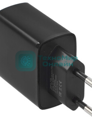 Сетевое зарядное устройство MORE CHOICE NC61a черный - 1USB+1USB-C 3.0A PD 20W+QC3.0 быстрая зарядка для Type-C