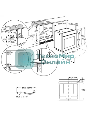 Духовой шкаф электрический Electrolux EOB8S39H черный