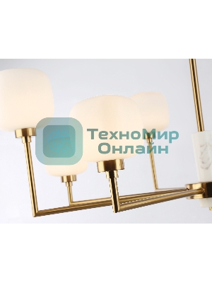 Люстра Ambrella light LH53017/8 BS/FR латунь/белый матовый G9*8 max 40W D830*680