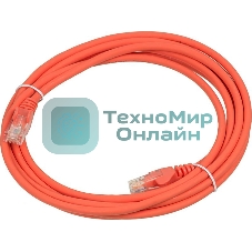 Кабель Патч-корд Lanmaster UTP LAN-PC45/U5E-3.0-OR вилка RJ-45-вилка RJ-45 кат.5е 3м оранжевый LSZH (уп.:1шт)