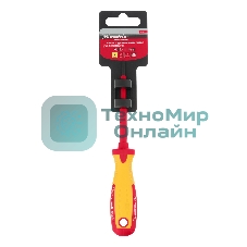 Отвертка Matrix Insulated, SL4,0 x 100 мм, CrMo, до 1000 В, двухкомп.рукоятка