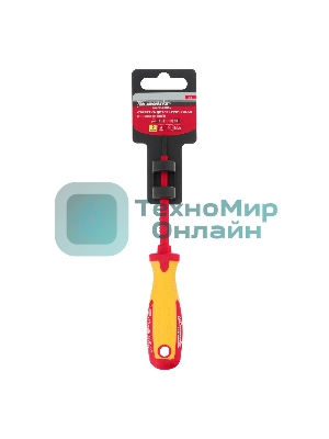 Отвертка Matrix Insulated, SL4,0 x 100 мм, CrMo, до 1000 В, двухкомп.рукоятка