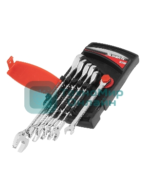 Набор ключей Matrix комбинированных, трещеточных 6 шт