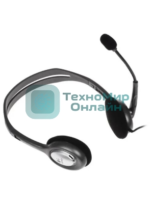 Гарнитура Logitech H111 чёрный, проводная, 3.5 мм