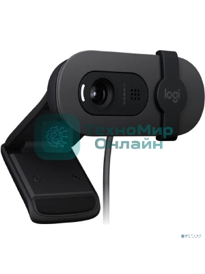 Веб-камера Logitech Webcam Brio 100, 1920x1080, GRAPHITE, защитная шторка