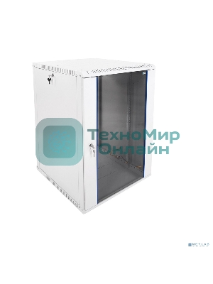 Шкаф телеком. настенный разборный 18U (600х650) дверь стекло (ШРН-Э-18.650) (1 коробка)
