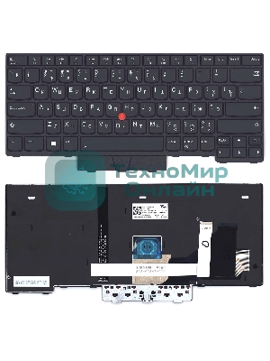 Клавиатура для ноутбука Lenovo ThinkPad L14 gen 1/2 черная с подсветкой
