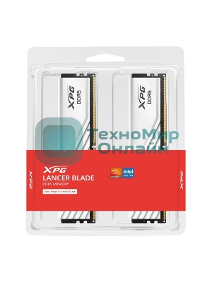 Оперативная память XPG Lancer Blade, DDR5, 32GB (2x16GB), 5600MHz, CL46, DIMM, с радиаторами, белый
