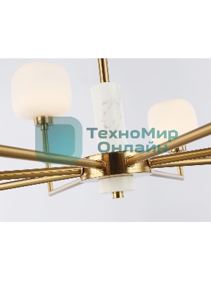 Люстра Ambrella light LH53017/8 BS/FR латунь/белый матовый G9*8 max 40W D830*680