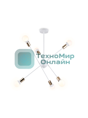 Светильник Ambrella light TR80432/6 WH/GD белый/золото E27/6 max 60W D950*730