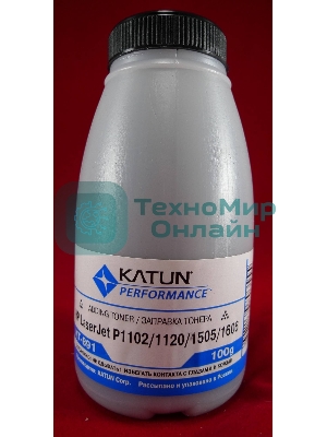 Тонер HP LJ P1102/1120/1505/22/66/1606 LBP-3010/3250 (фл, 100г) Katun фас России